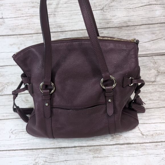 Dooney And Bourke Florentine Deep Purple Large Shoulder Bag - Picture 7 of 11